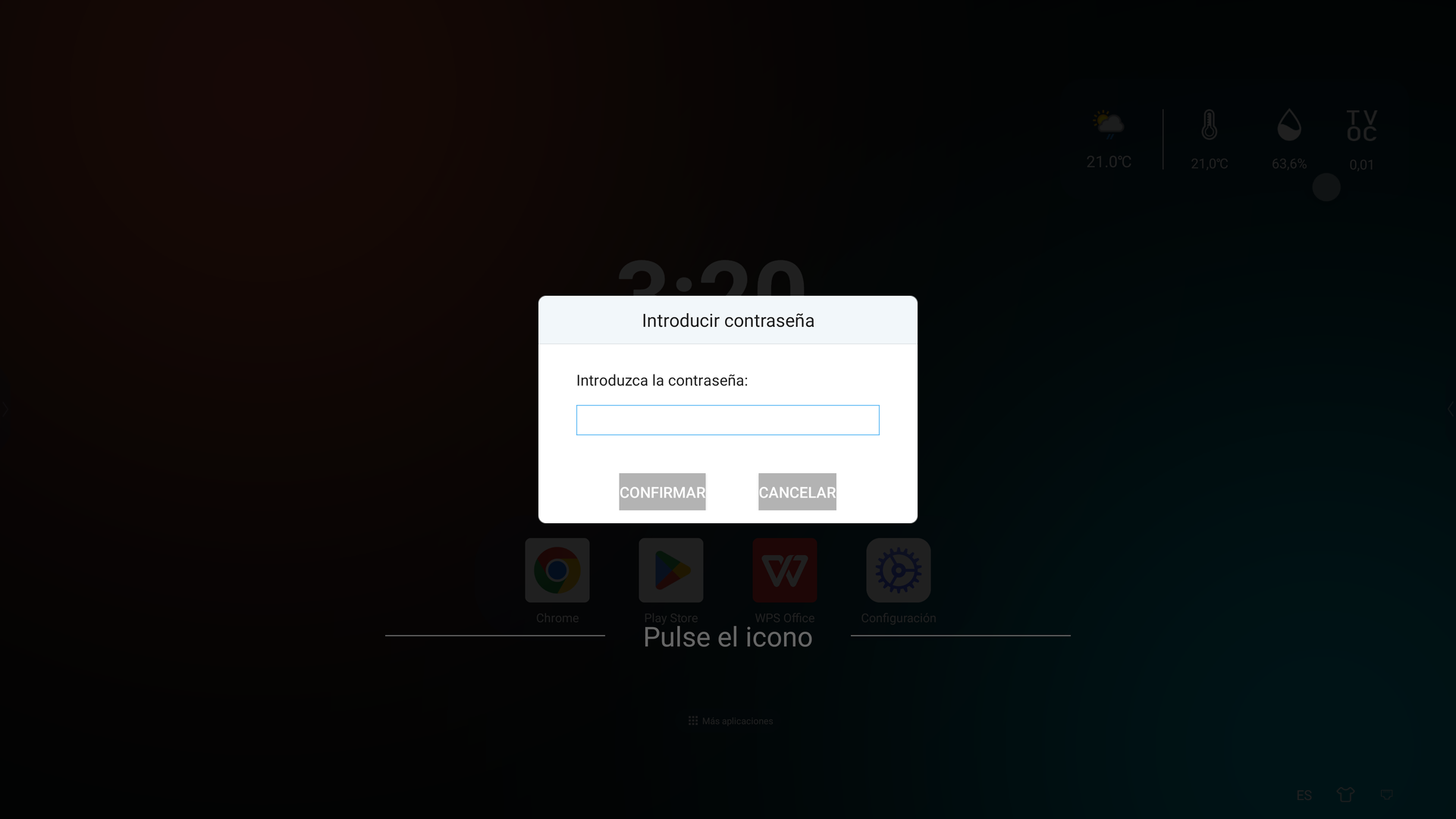 PIN entrada